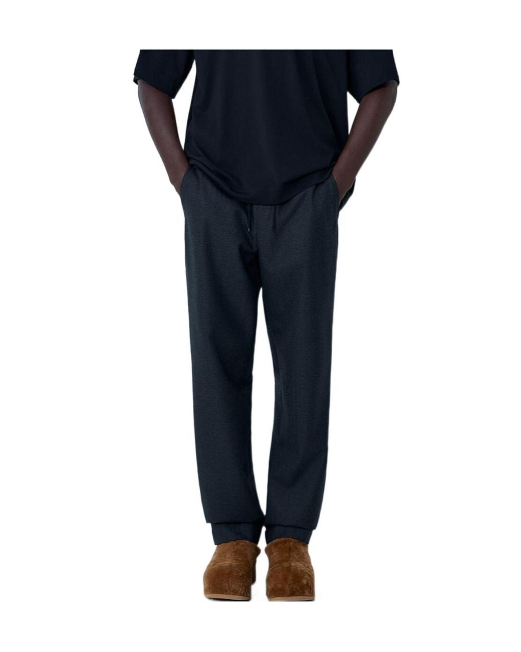 Dries Van Noten Blue Penny Straight Leg Pants for men