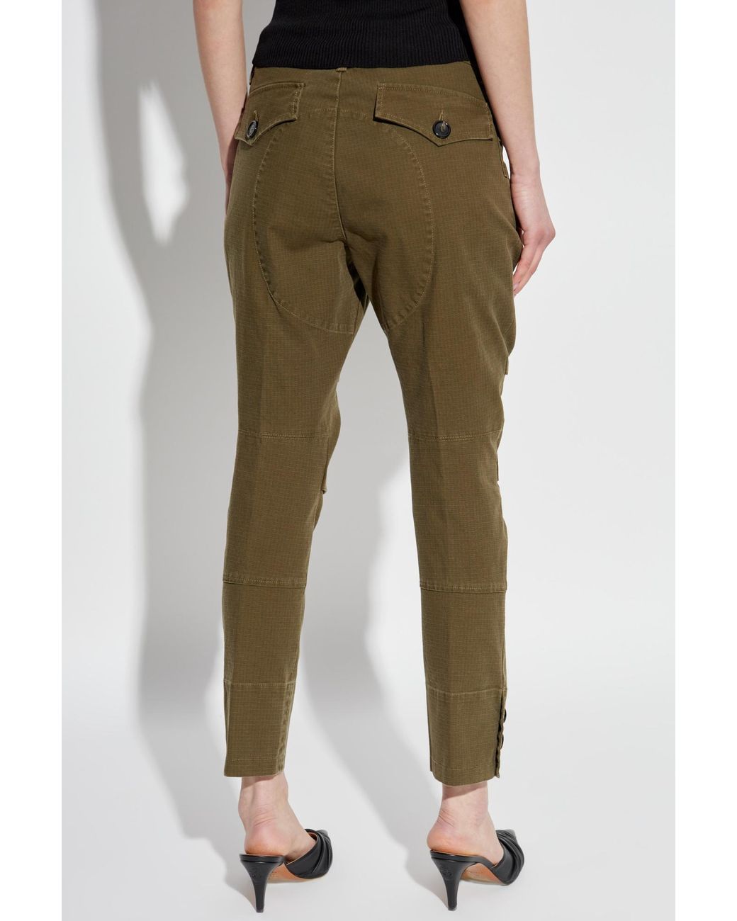 DSquared² Green Tapered Leg Trousers