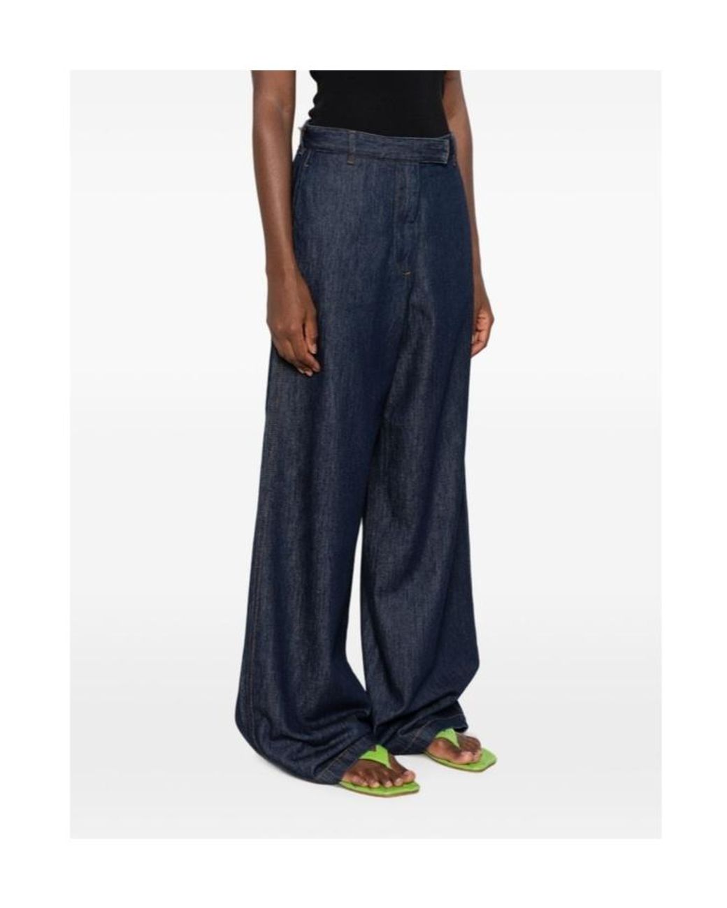 Dries Van Noten Blue Wide-Leg Jeans