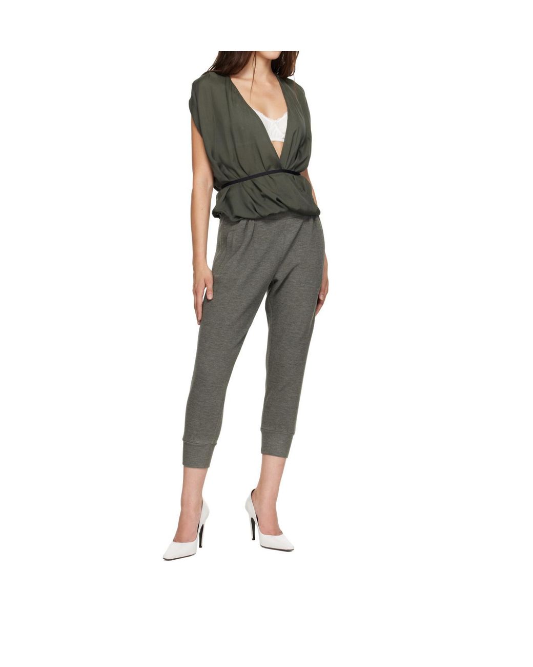 KNWLS Gray High-Waisted Casual Trousers