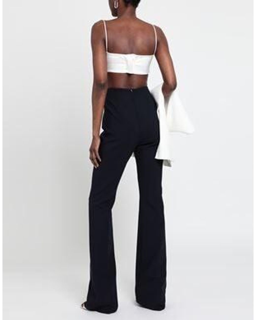 Sportmax Blue High Waist Solid Flare Suit Pants