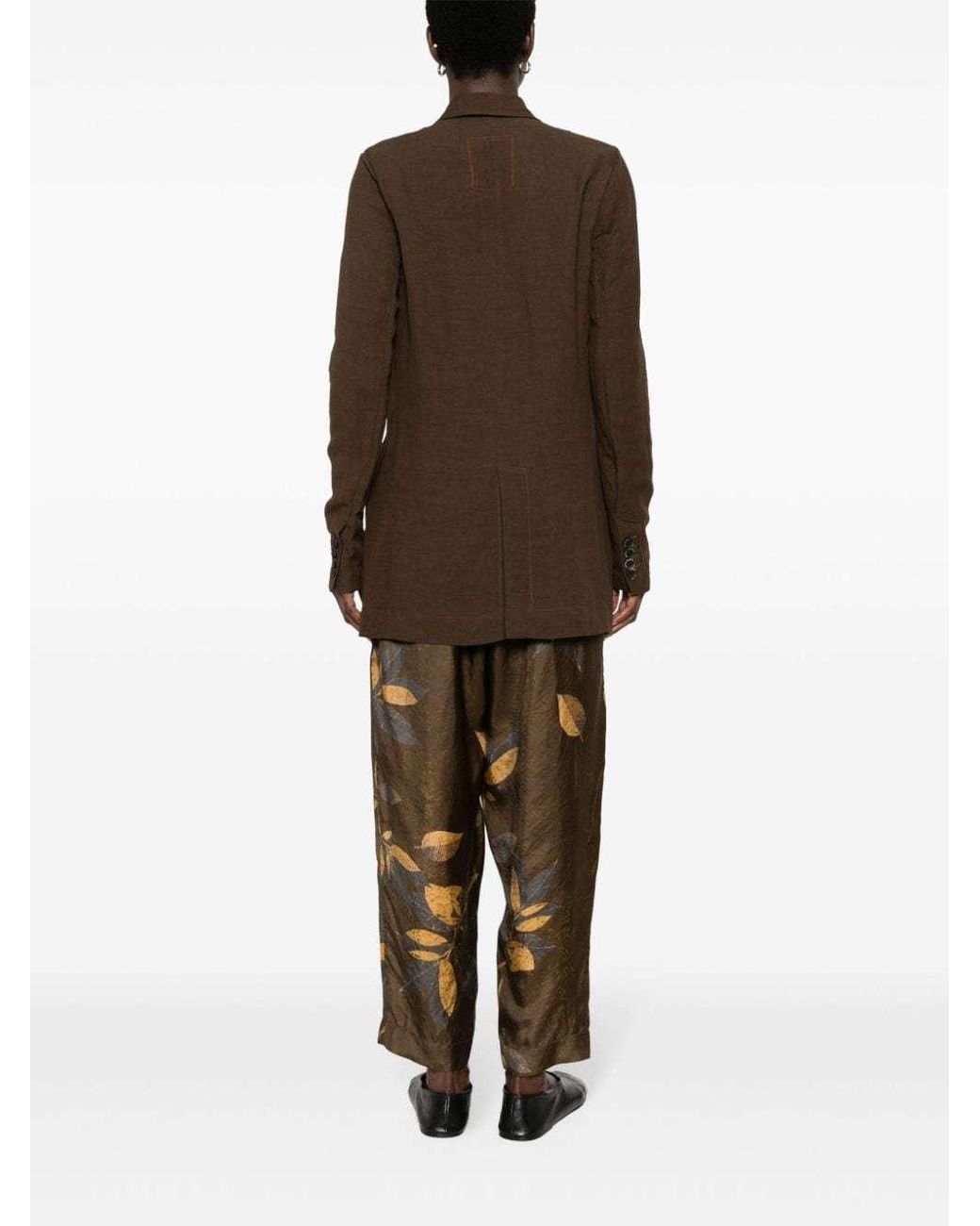 Uma Wang Green Khloe Peak-Lapels Jacket