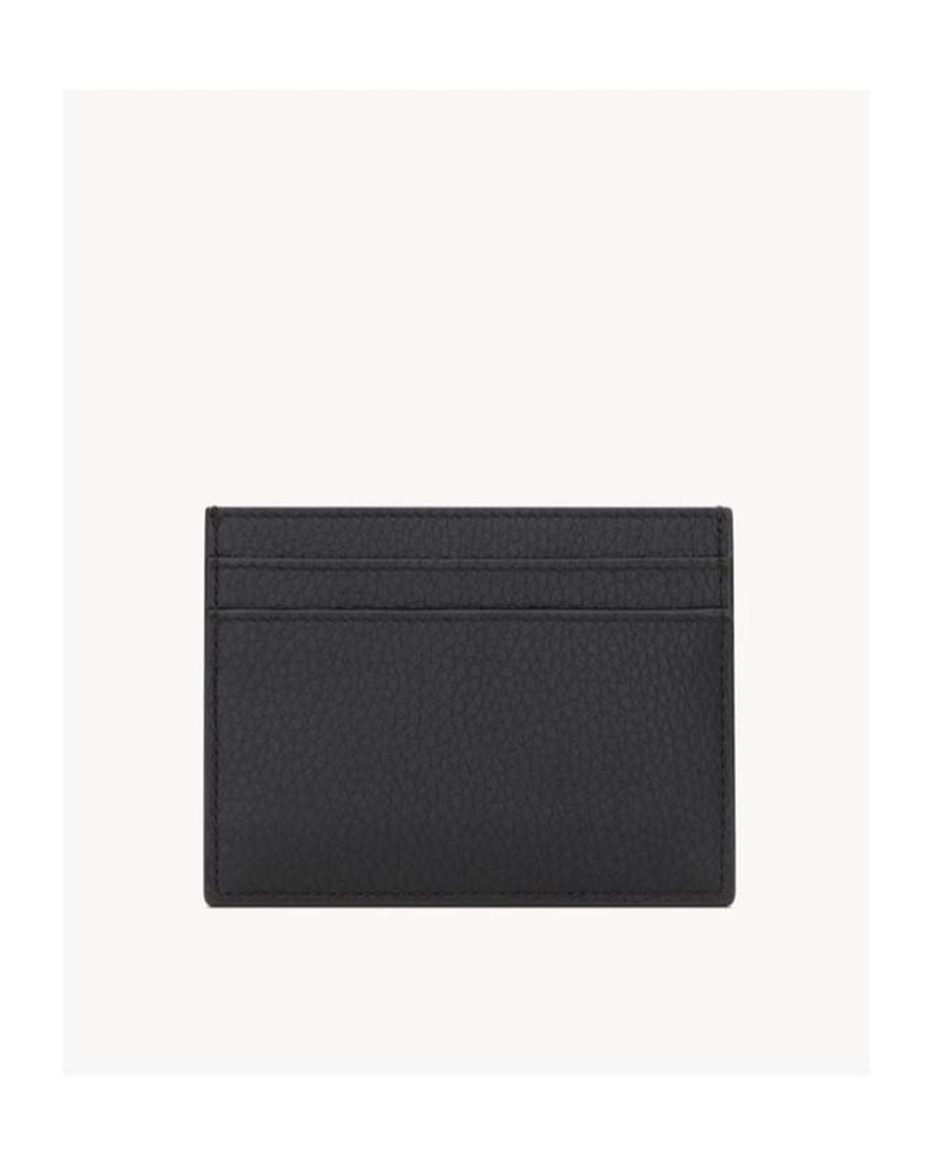 Saint Laurent Black Tiny Cassandre Card Case for men