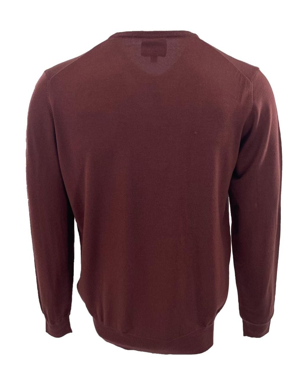 Armani Collezioni Red V-Neck Knitted Sweater for men