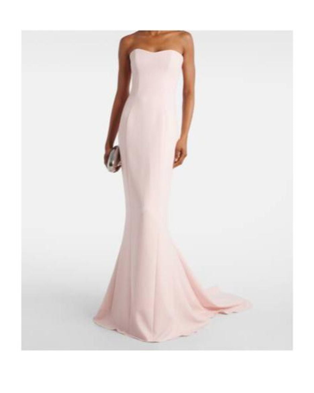 Safiyaa Pink Trumpet Crêpe Gown