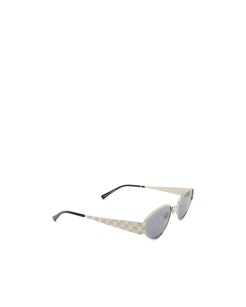 Gucci White Eyewear Geometrical Frame Sunglasses