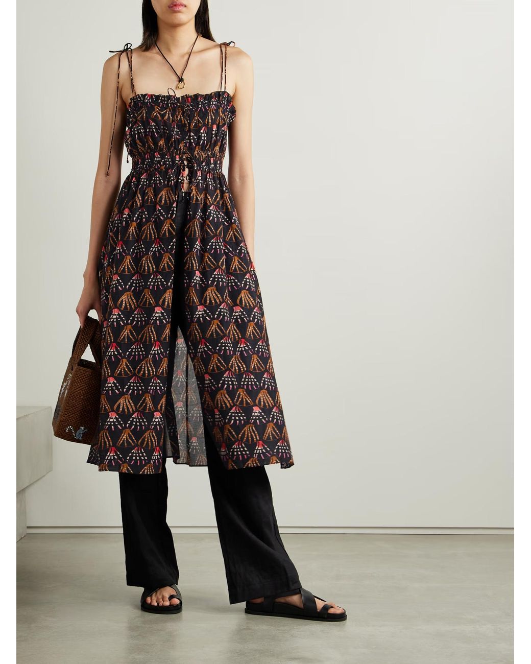Ulla Johnson Brown Asli Printed Dress