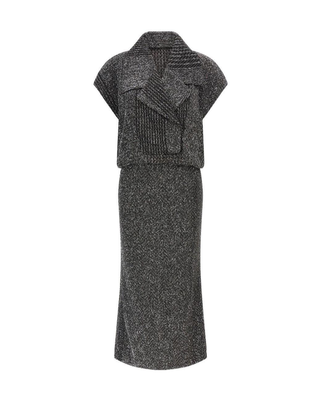 Missoni Gray Short-Sleeved Dress