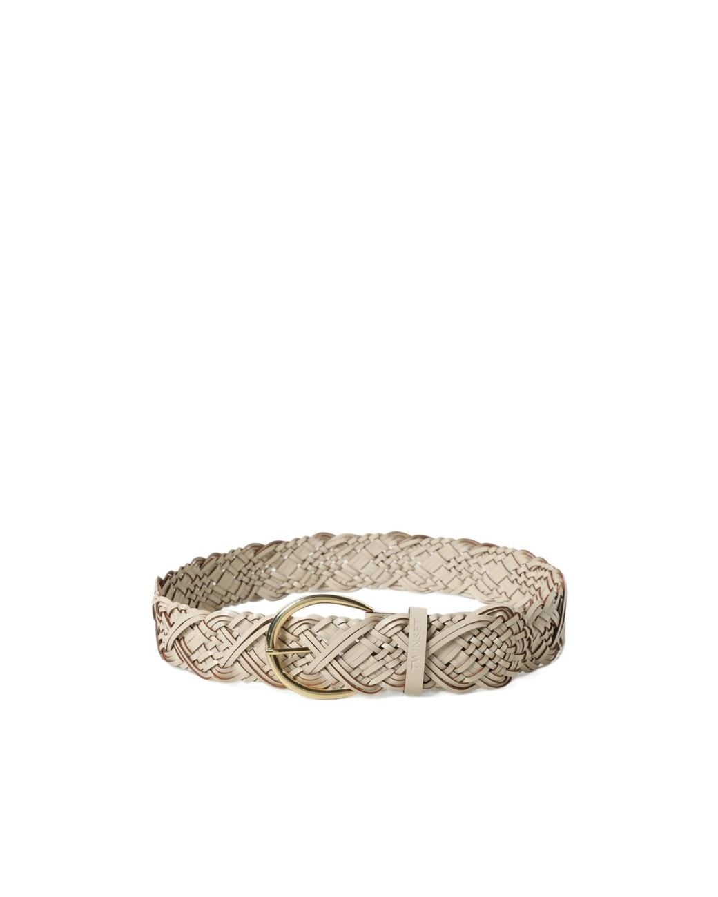 Twinset White Braided Belt