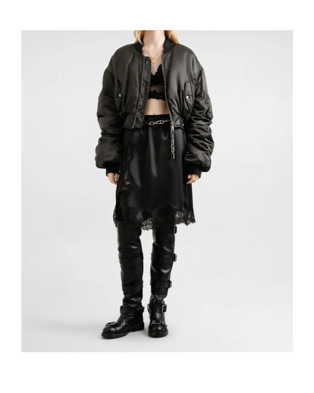 Dolce & Gabbana Black A-Line Satin Midi Skirt