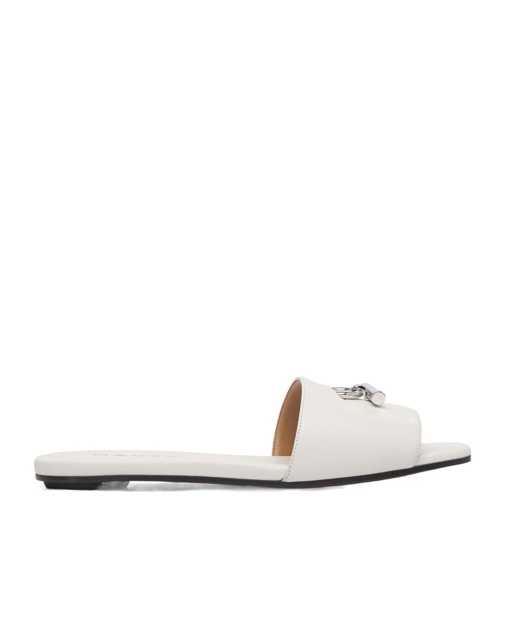 McQueen White T-Bar Slip-On Slides