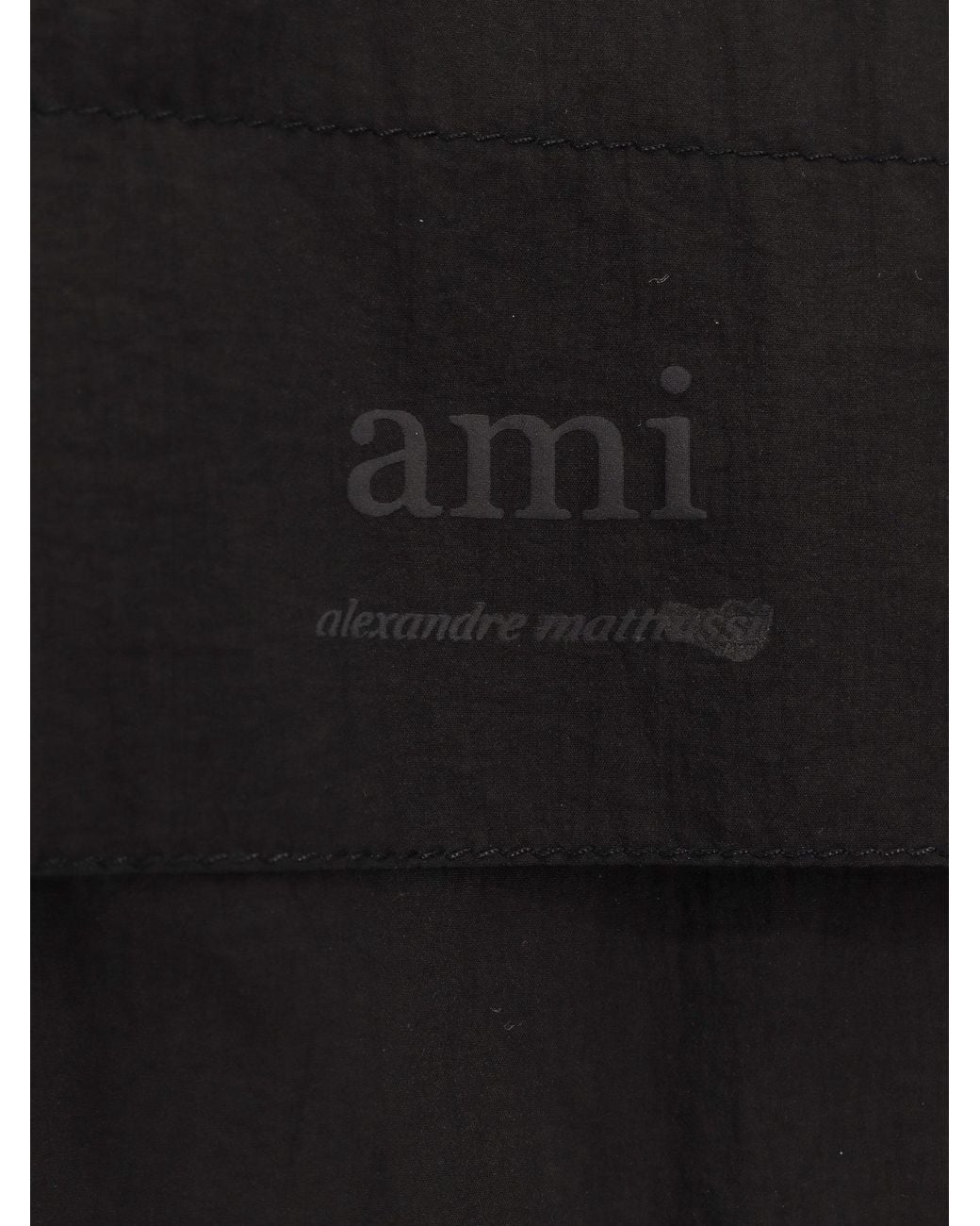 AMI Black Zip-Up Lightweight Jacket for men