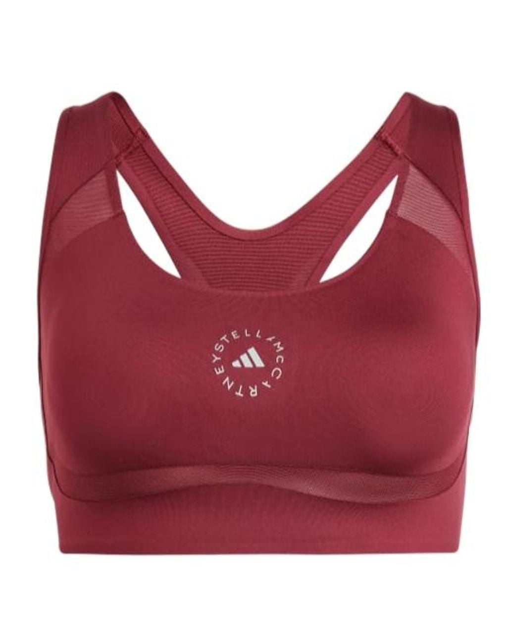 Adidas By Stella McCartney Red Truepurpose Power Impact Training Medium-Support Bra
