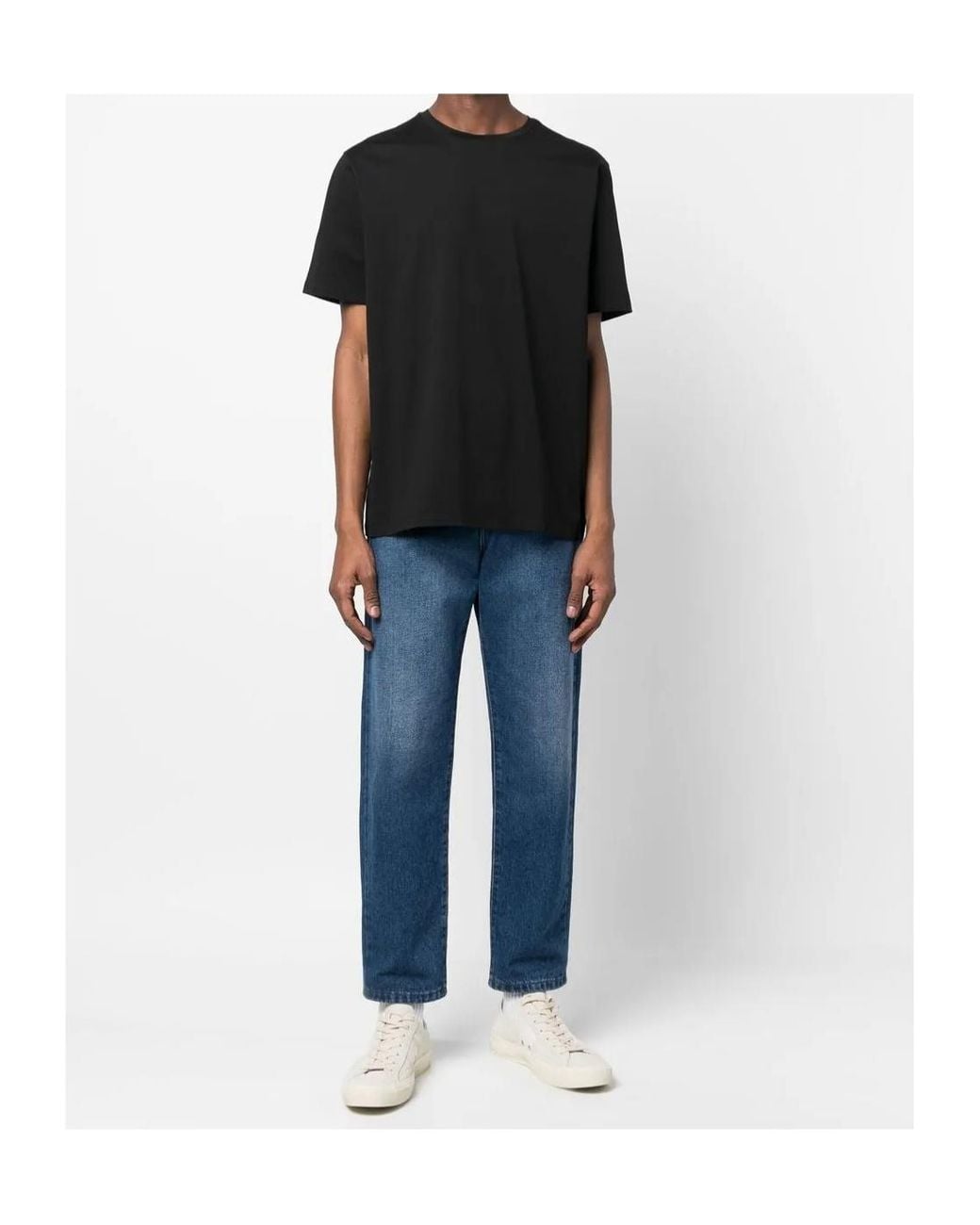 Herno Black Stretched Crewneck T-Shirt for men