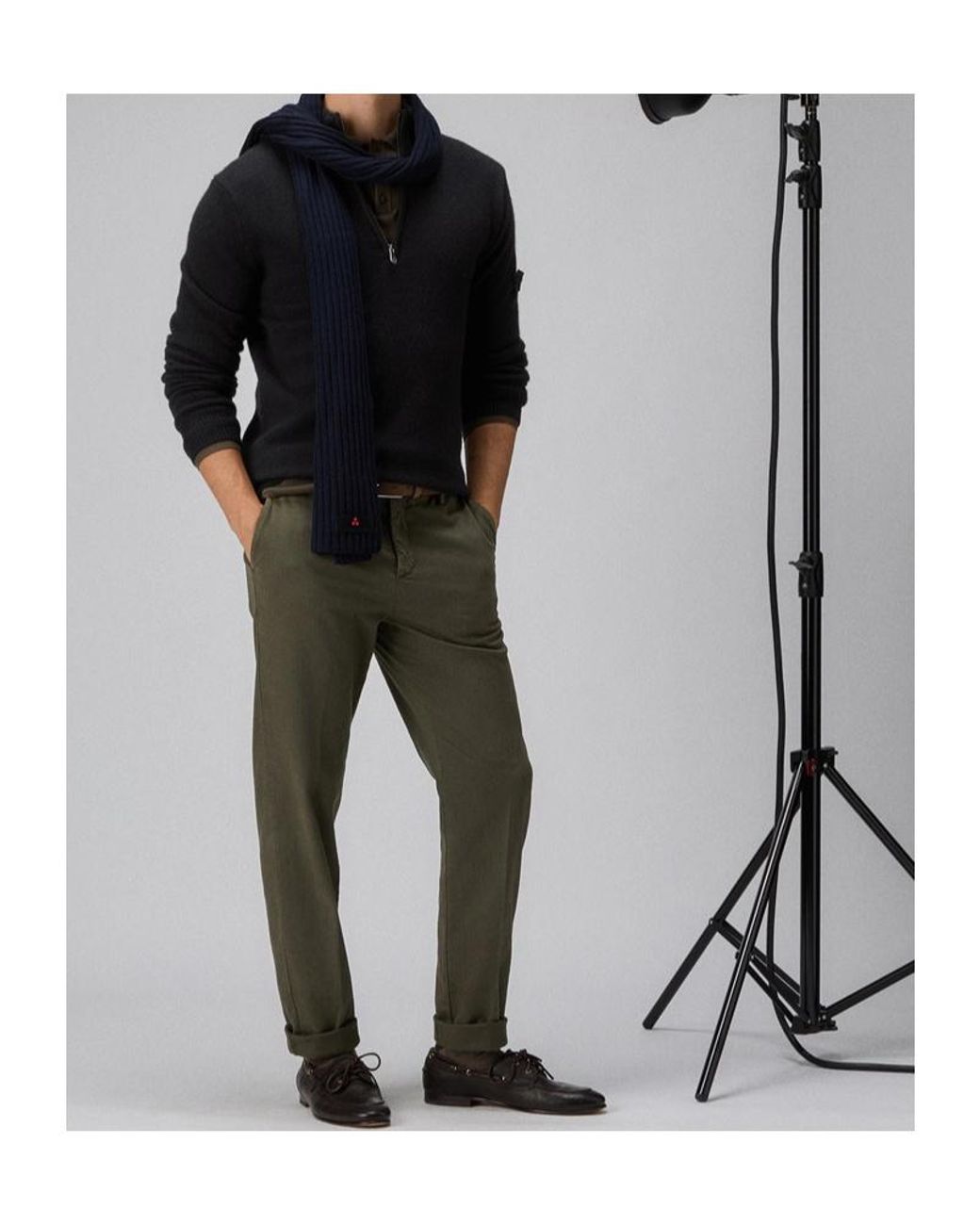 Peuterey Black Trebe Half-Zip Knitwear for men