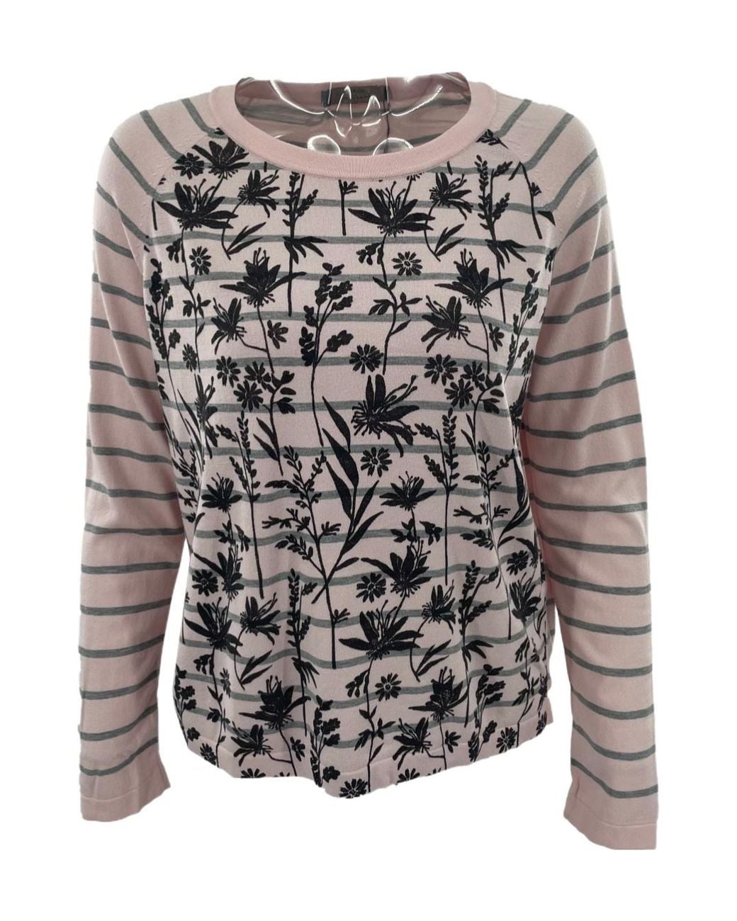 Weekend by Maxmara Gray Long-Sleeved T-Shirt