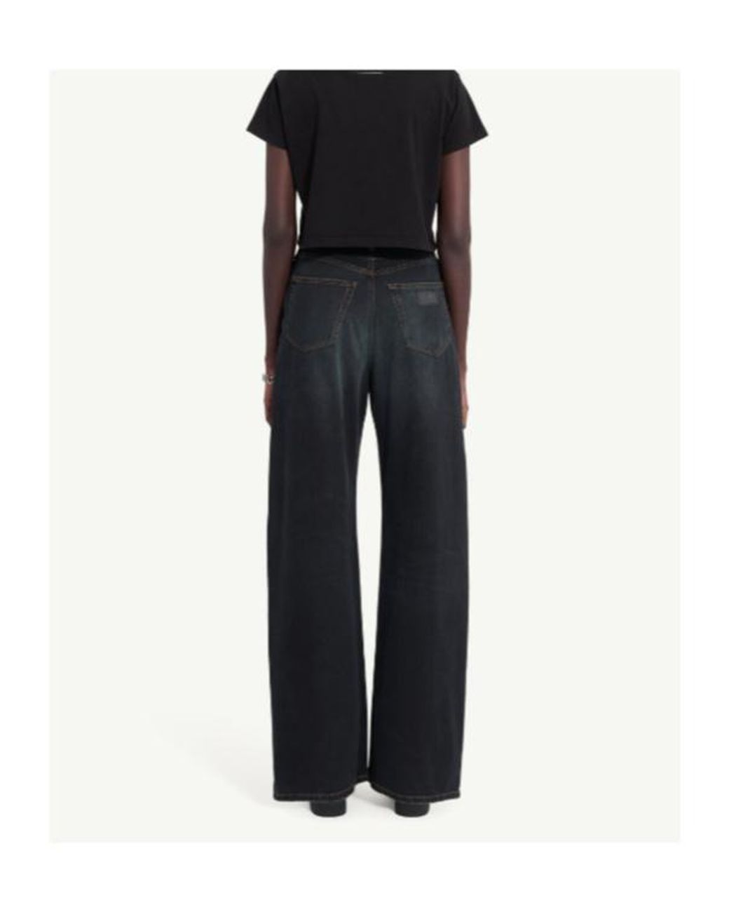 MM6 by Maison Margiela Black Wide-Leg Jeans