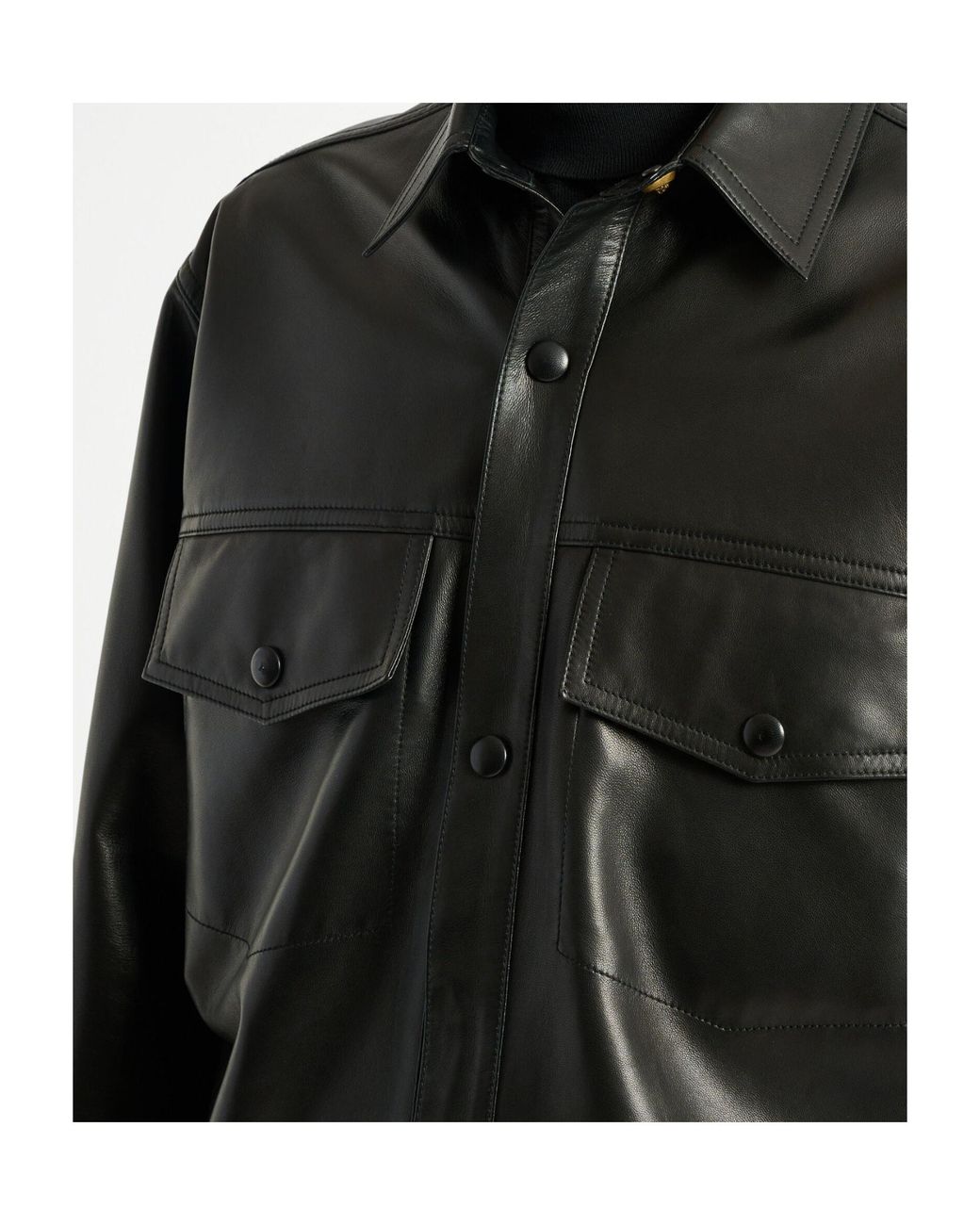 Balmain Black Collared Button-Up Jacket for men