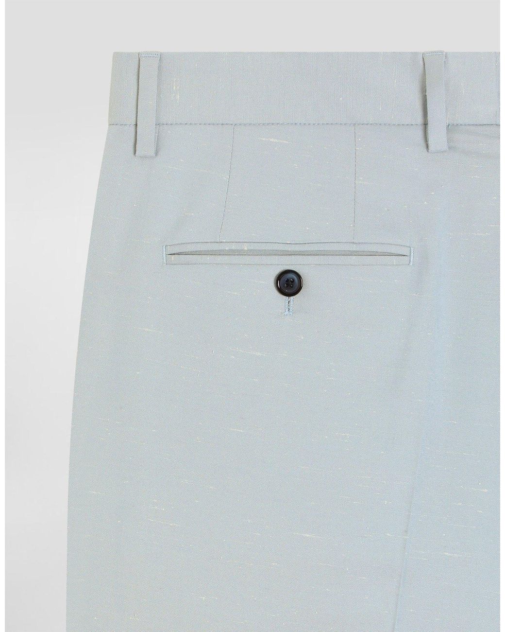 Dolce & Gabbana Blue Shantung Viscose Trousers for men
