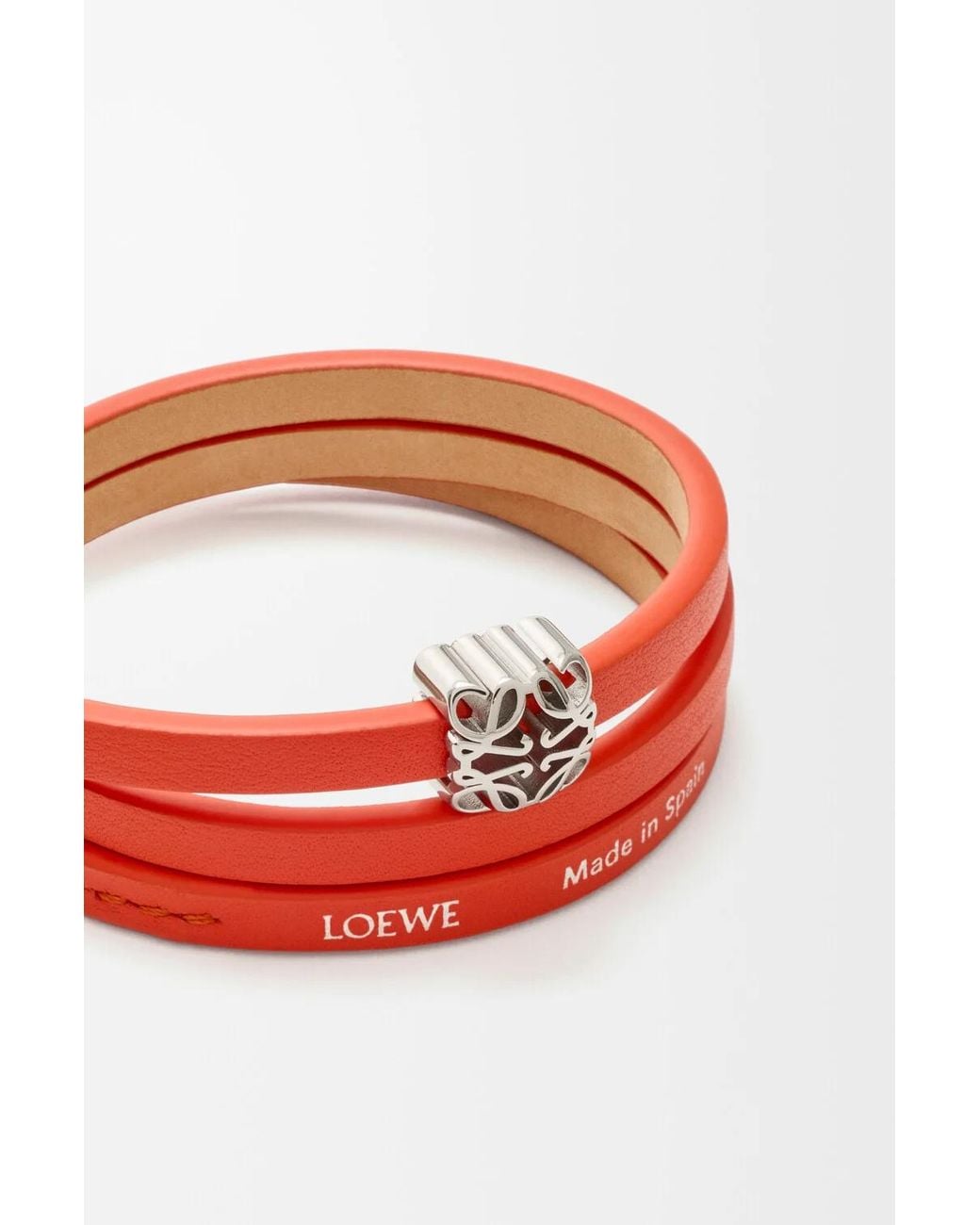 Loewe Red Anagram Bombe Twist Bracelet