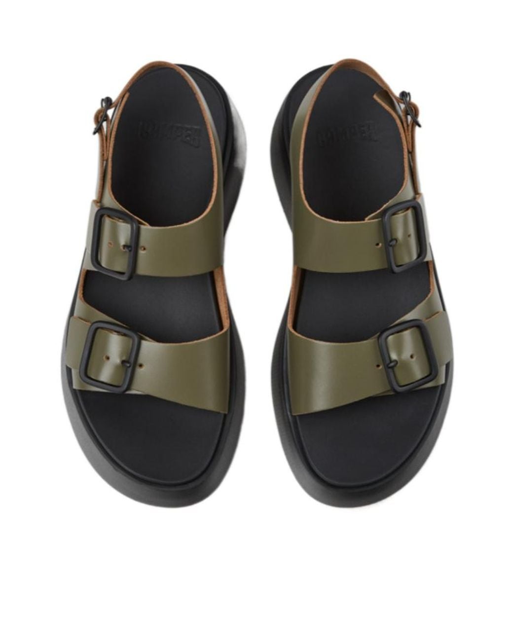 Camper Green Tasha Leather Sandals