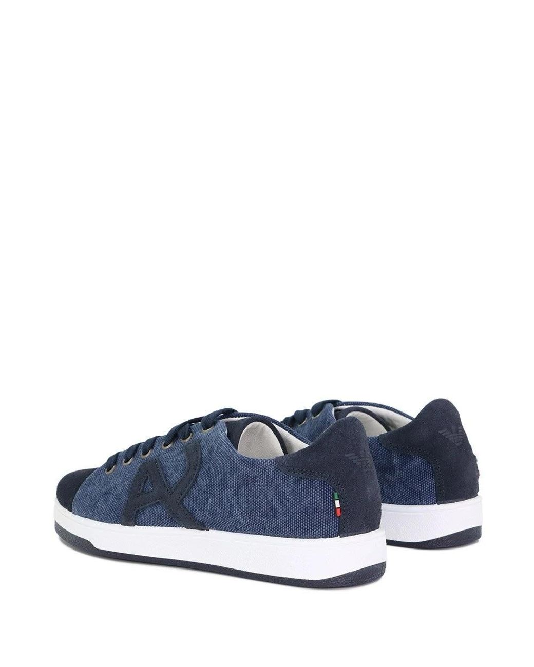 Armani Jeans Blue Logo Low-Top Leisure Sneakers for men