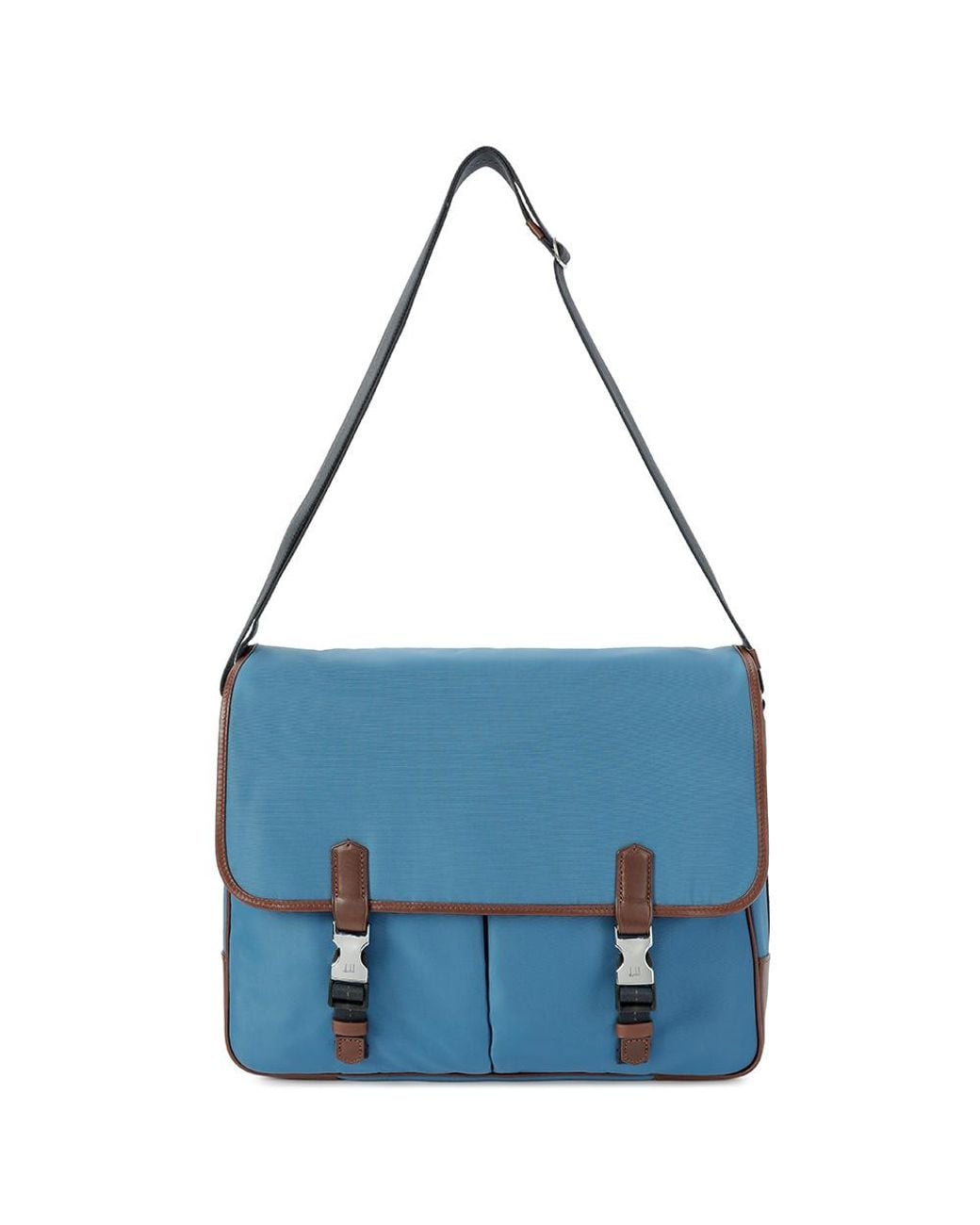 Dunhill Blue Logo Flap Shoulder Bag for men