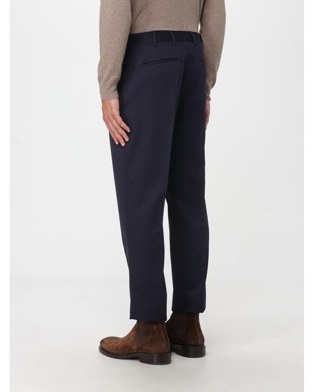 Pt Pantaloni Blue Wool Trousers for men