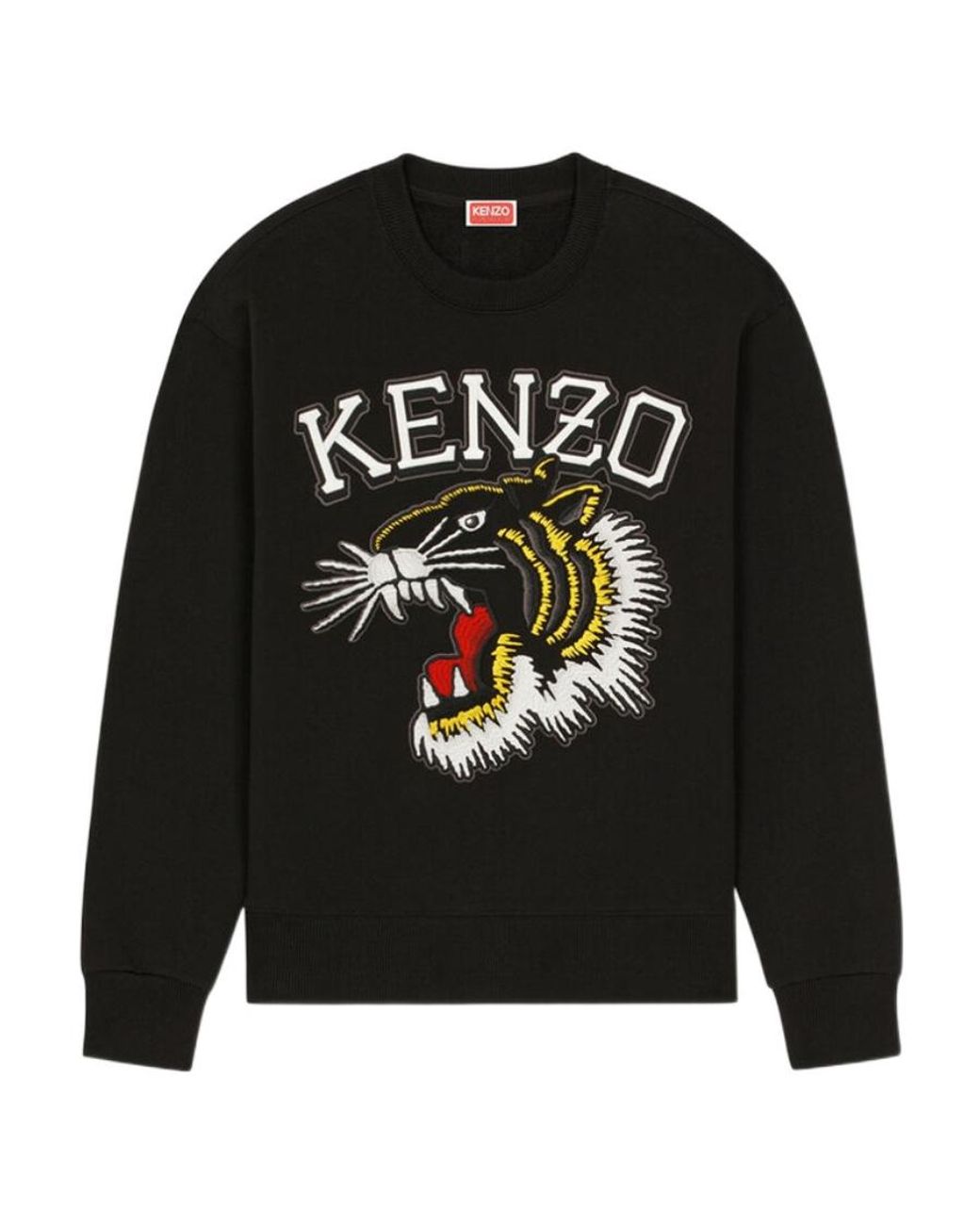 KENZO Black Varsity Jungle Embroidered Crewneck Sweatshirt