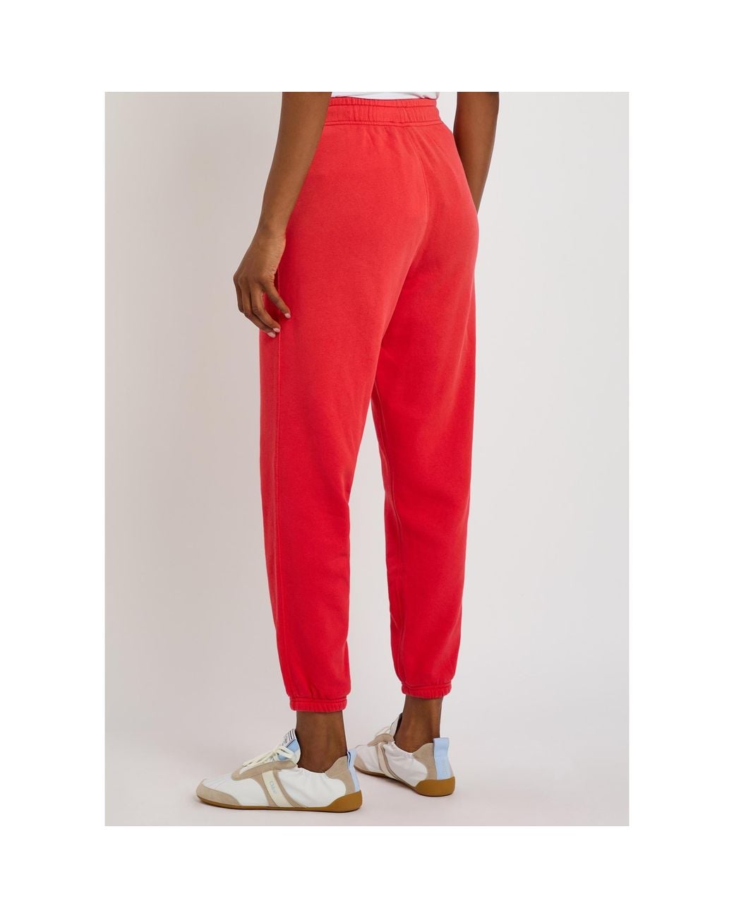 Polo Ralph Lauren Red Cotton Cropped Relaxed-Fit Joggers