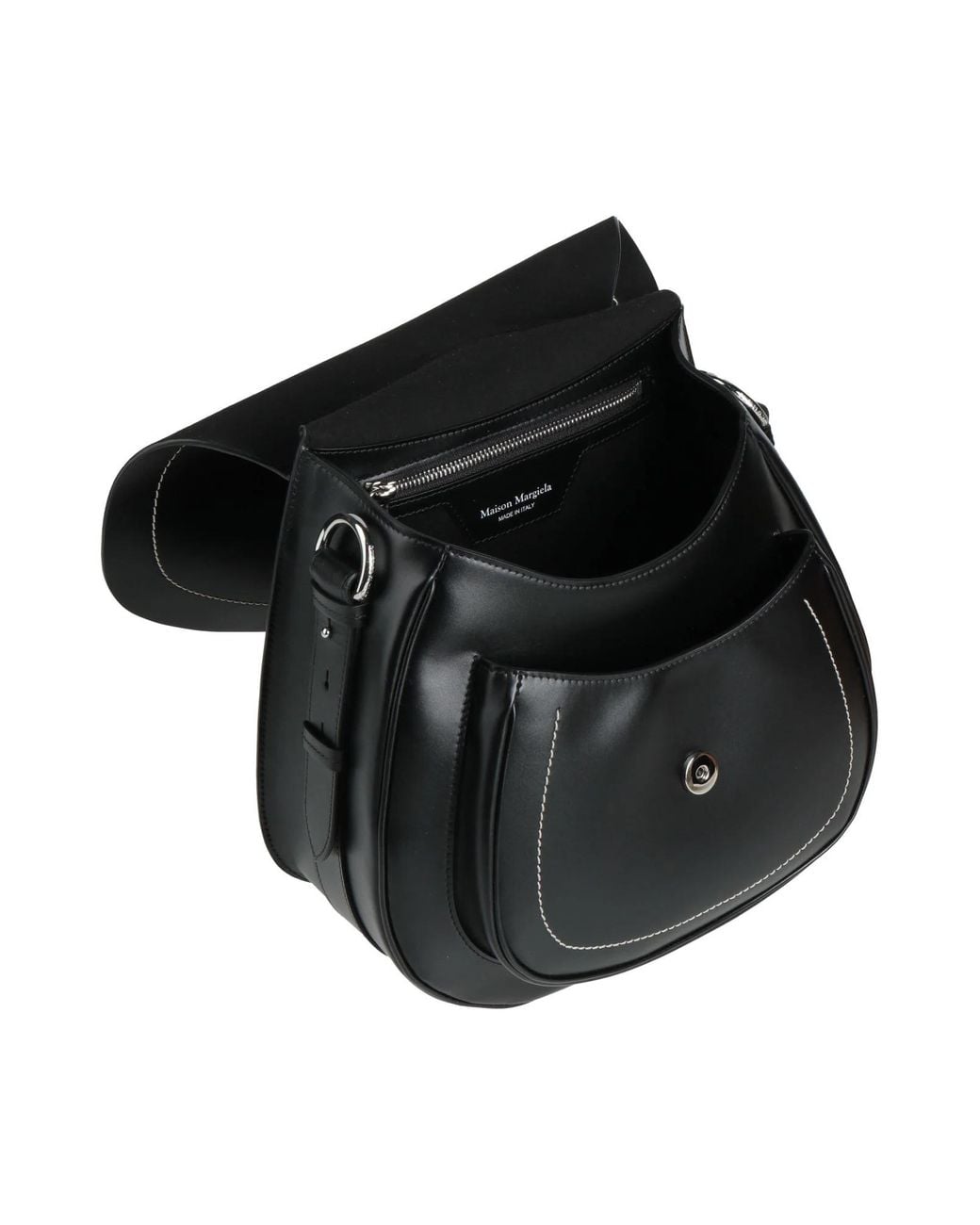 Maison Margiela Black Top Handle Handbags