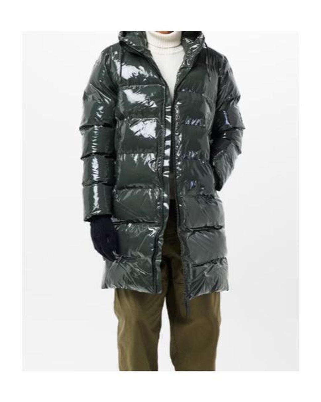 Rains Gray Long-Sleeved Cotton-Padded Jacket for men