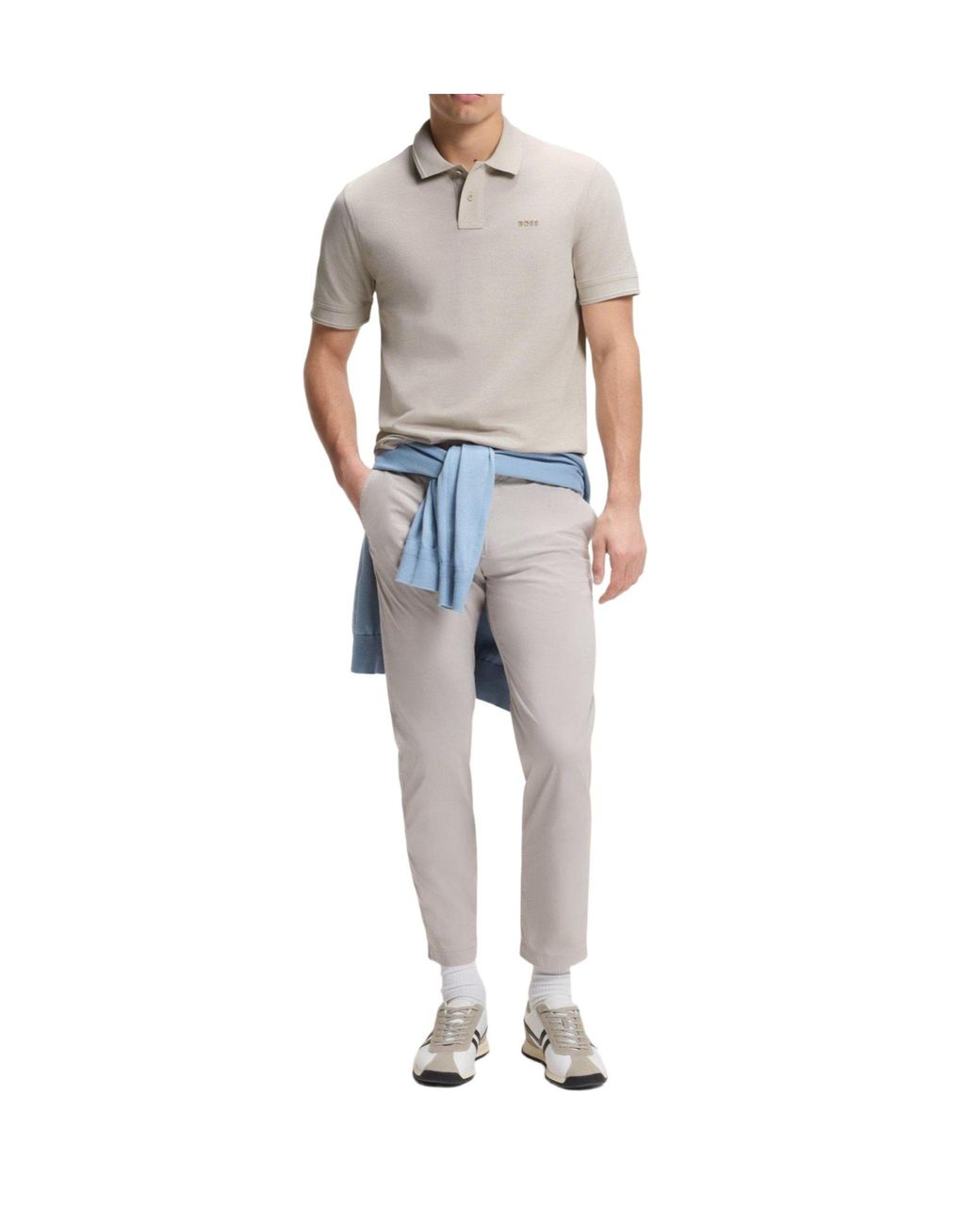 Boss White Shortsleeve Polo Shirt for men