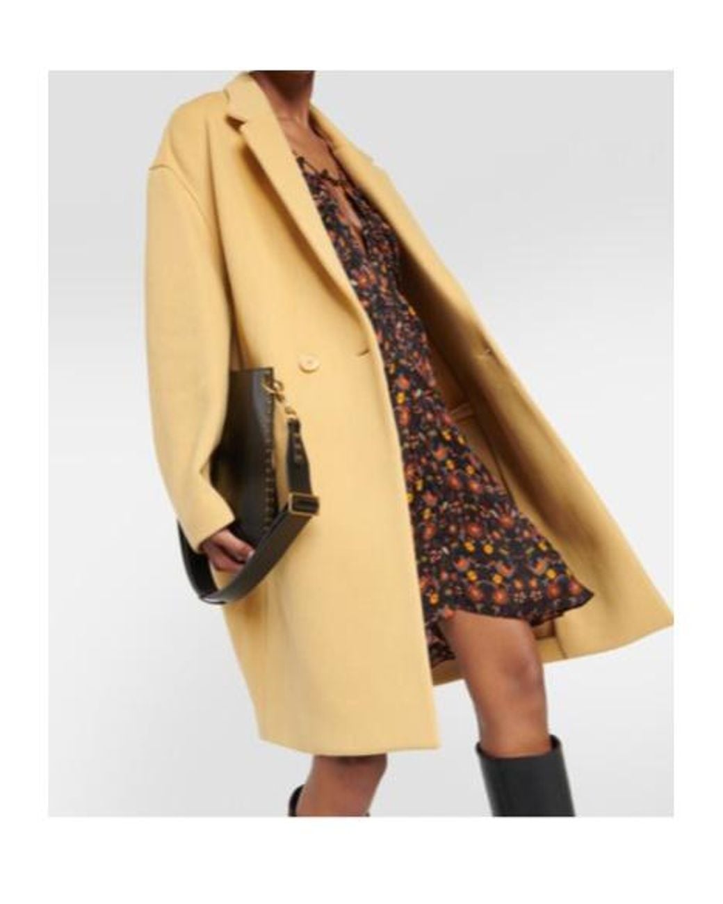 Isabel Marant Yellow Efegozi Wool-Blend Coat