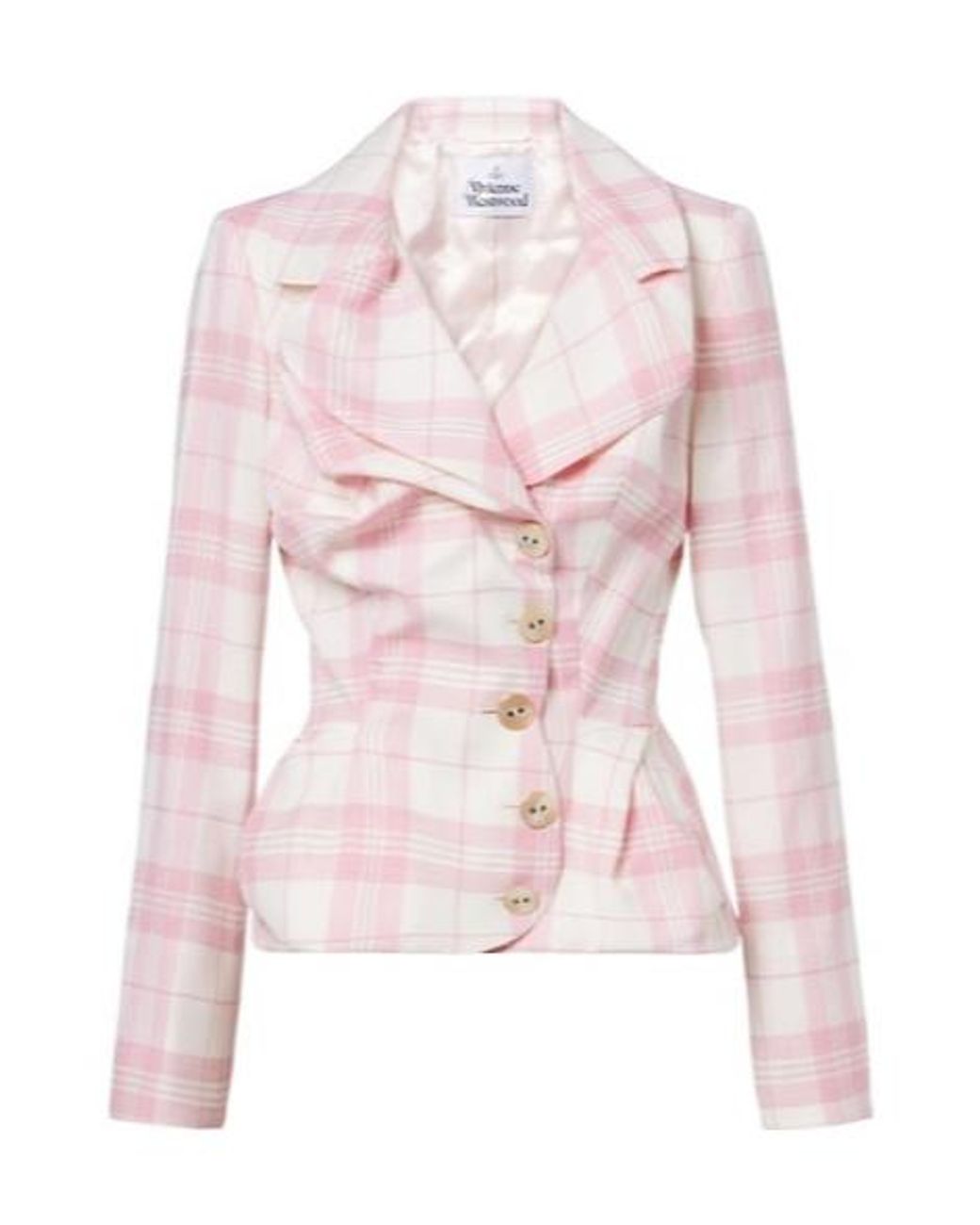 Vivienne Westwood Pink And Checkered Tailored Blazer