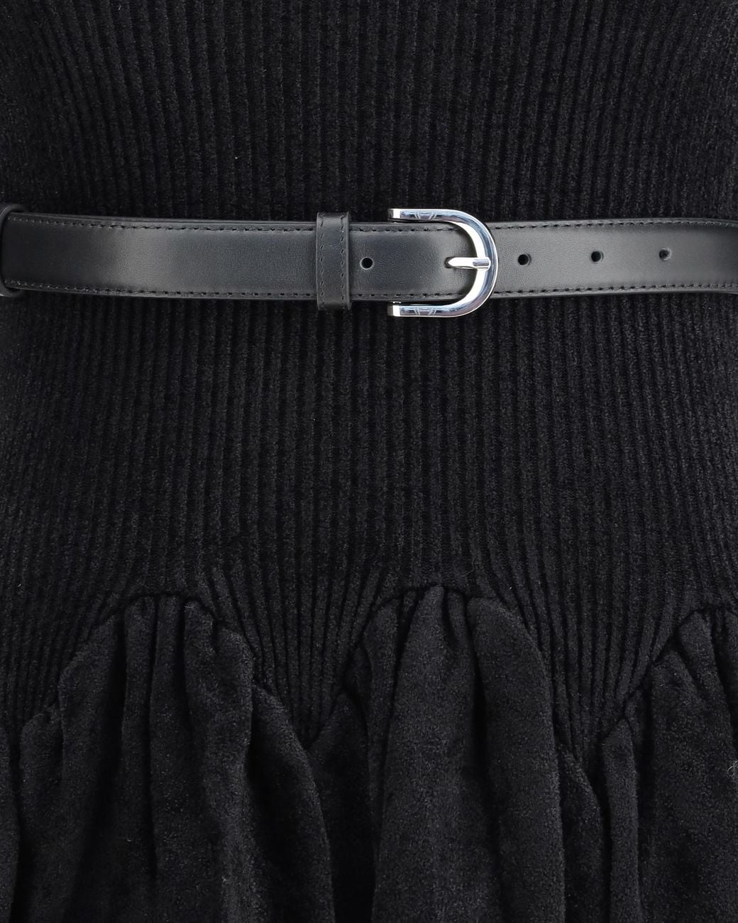 Self-Portrait Black Chenille Knit Mini Dress