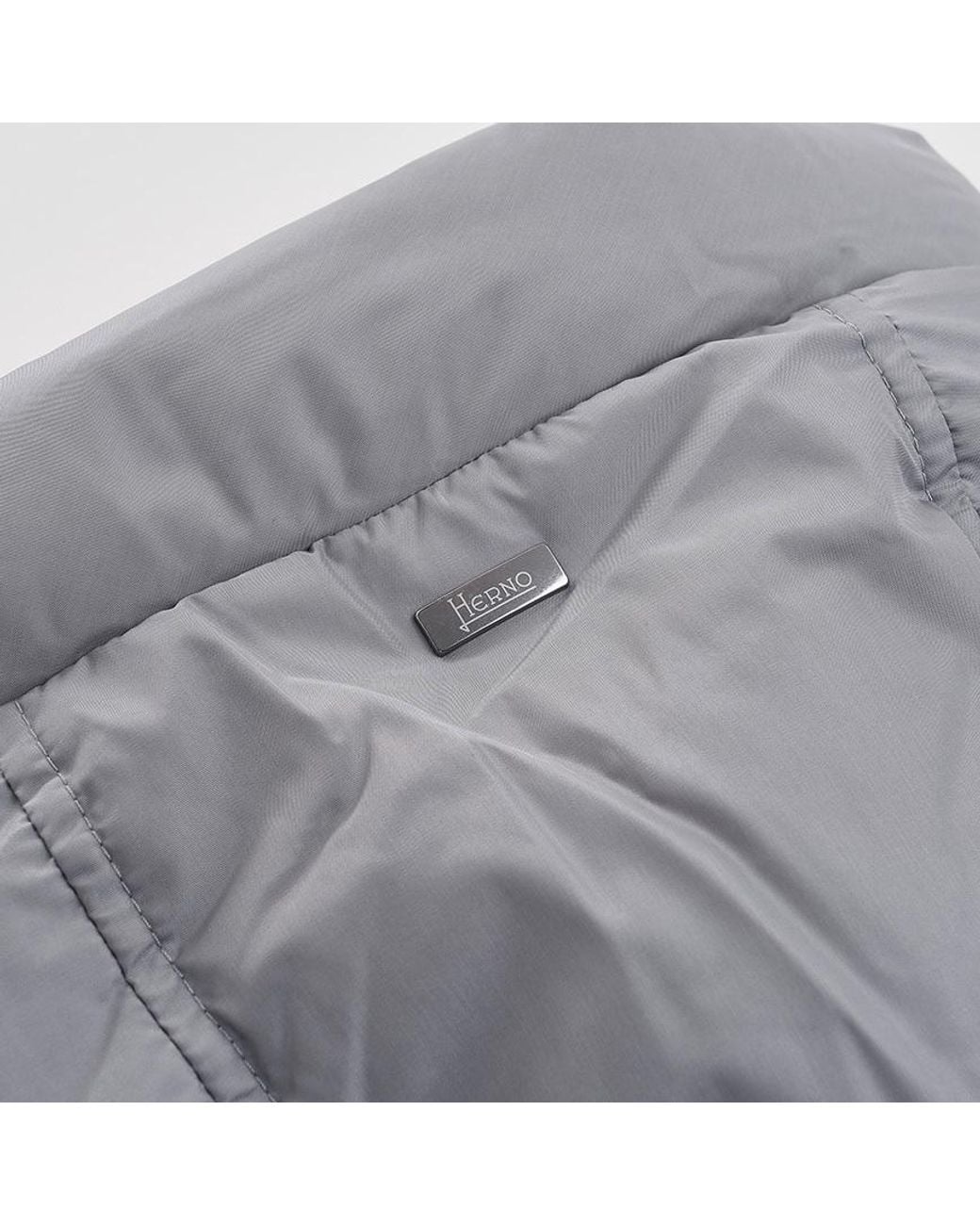 Herno Gray Long-Sleeved Down Jacket for men