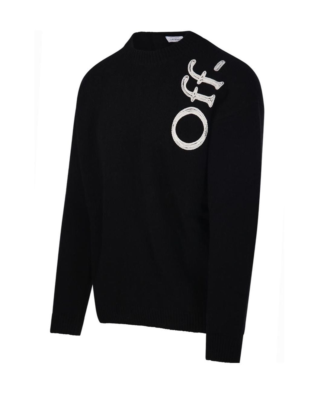 Off-White c/o Virgil Abloh Blue Logo-Embroidered Knitted Sweater for men