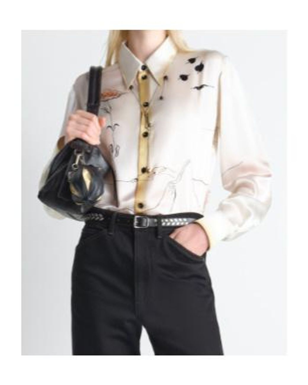 Lemaire White Printed Panel Shirt