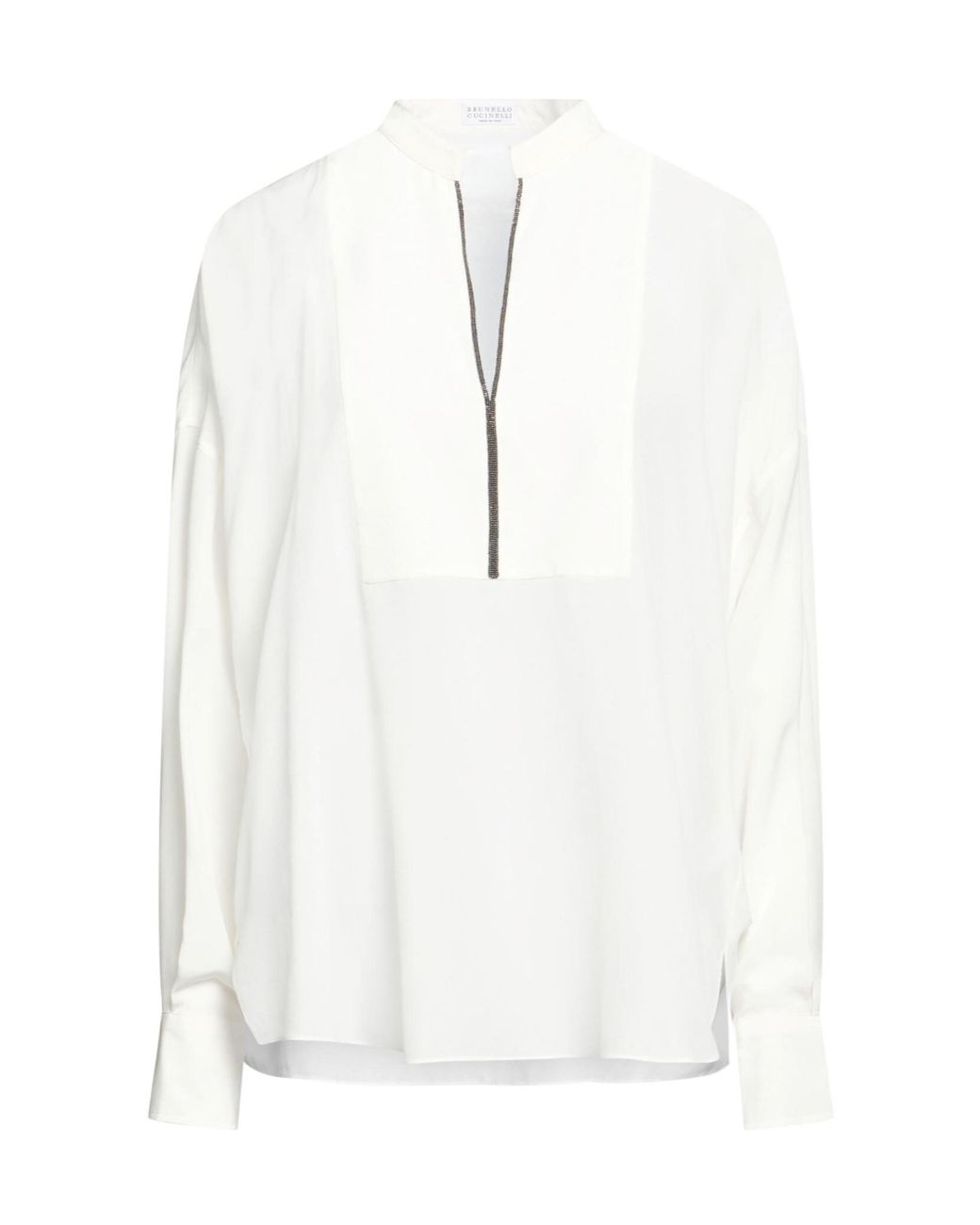 Brunello Cucinelli White Top Silk