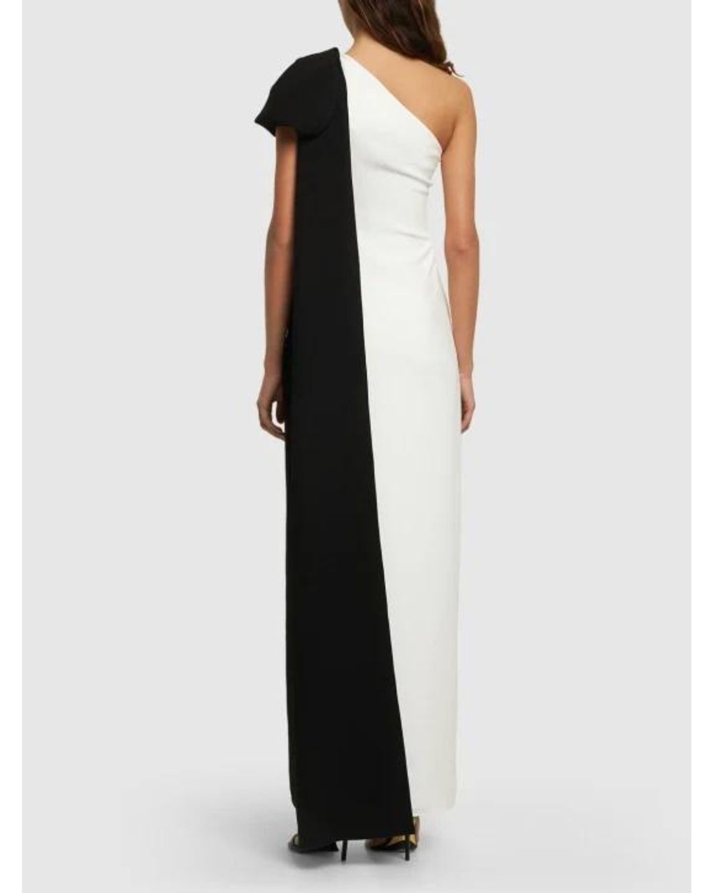Roland Mouret White Asymmetrical Bow Dress