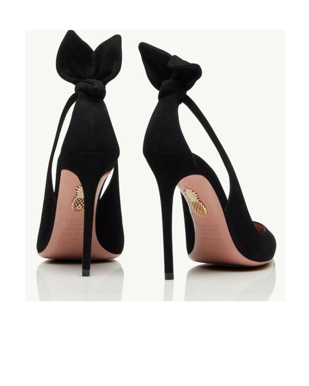 Aquazzura Black 120Mm Bow Tie Pumps