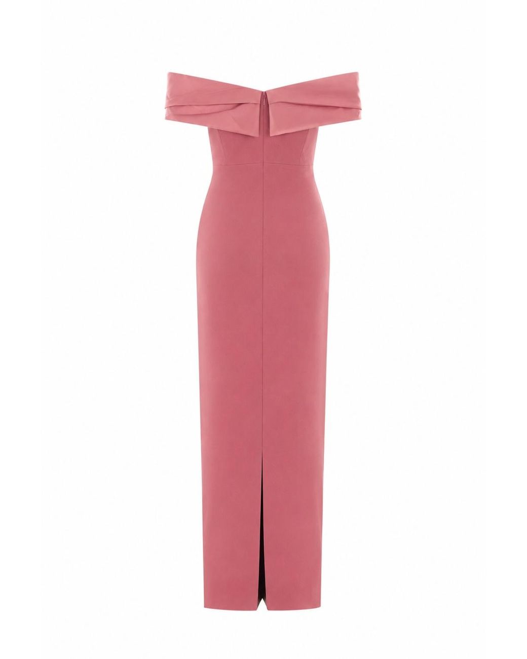Solace London Pink Adele Off-Shoulder Maxi Dress