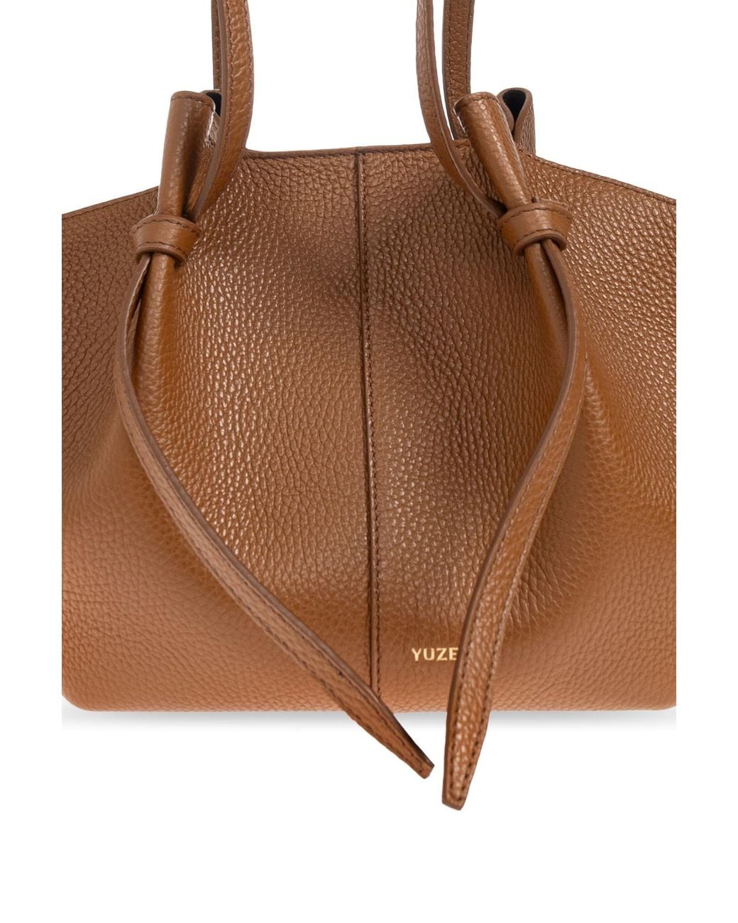 Yuzefi Brown Double-Handle Shoulder Bag