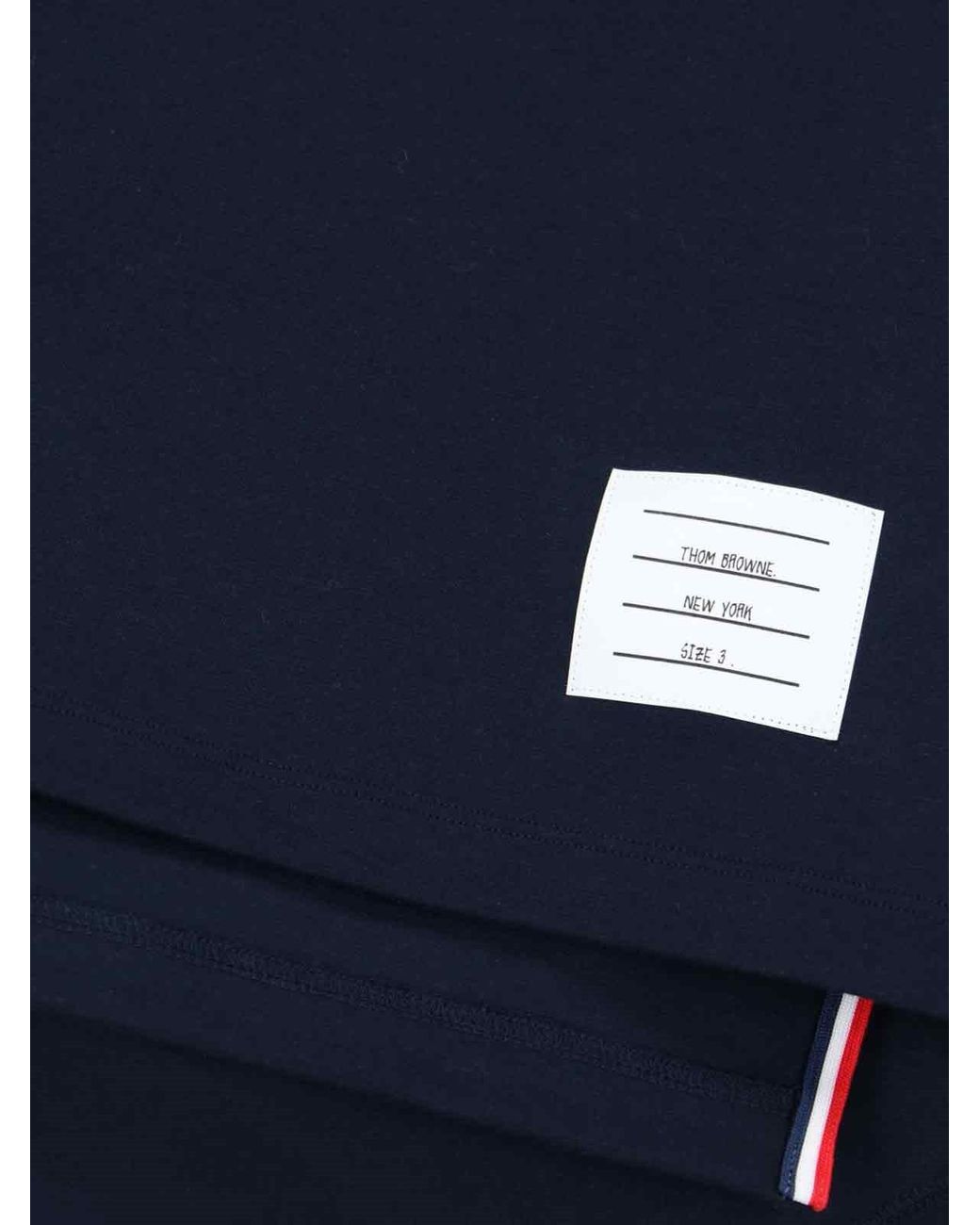 Thom Browne Blue Bar Striped Crewneck Sweatshirt for men