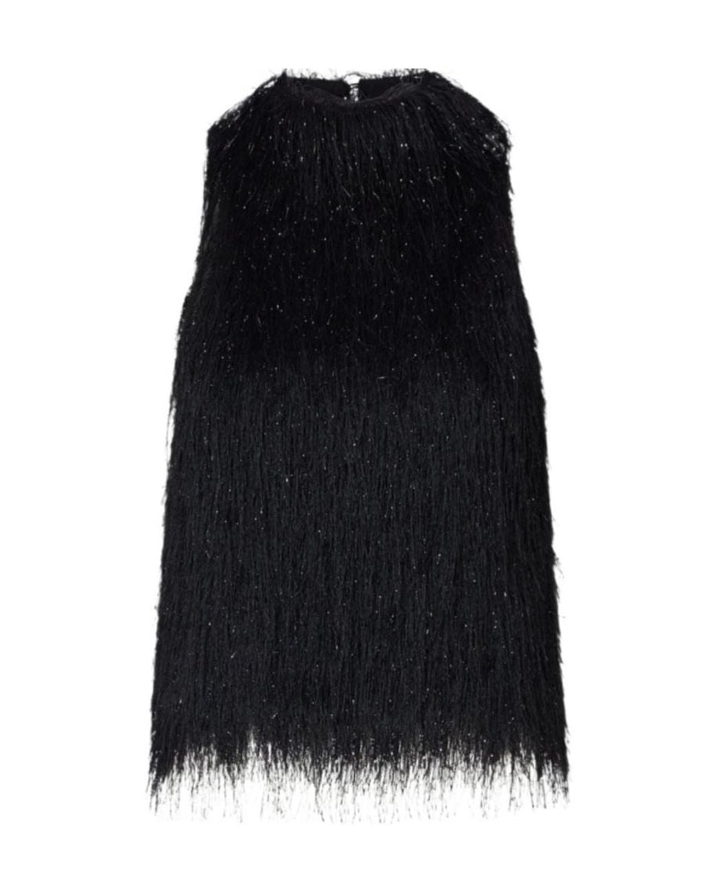 Liu Jo Black Tassel-Embellished Top