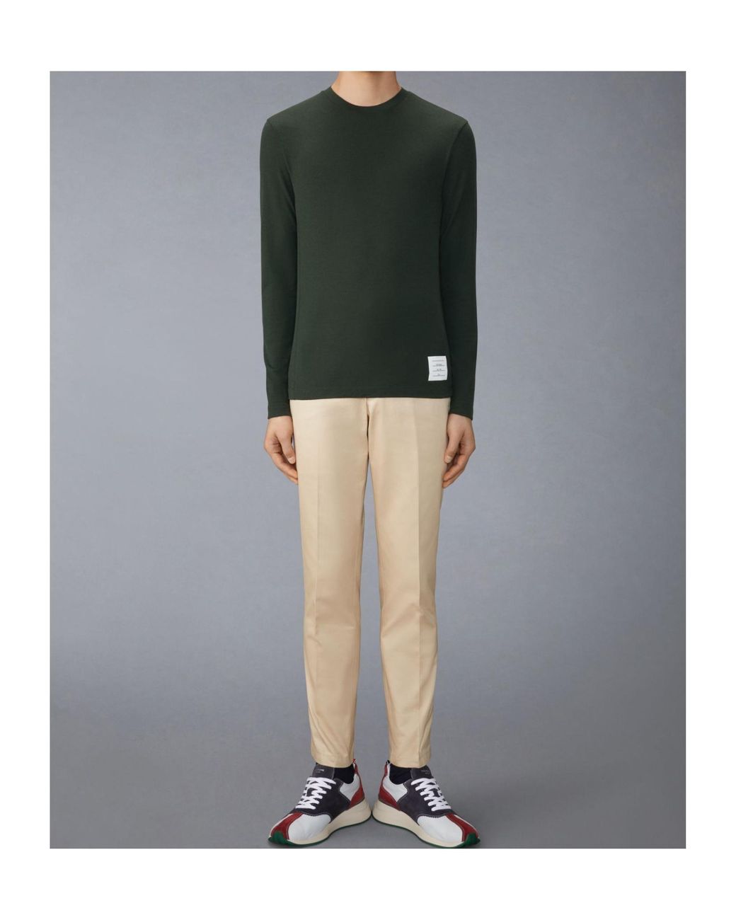 Thom Browne Green Jersey-Bar T-Shirt for men