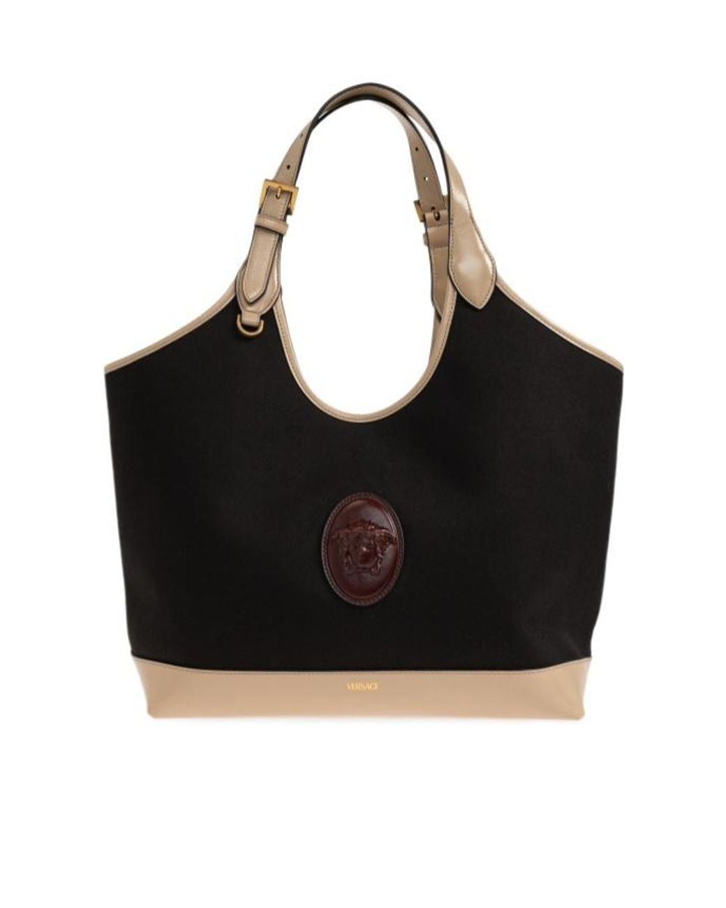 Versace Black Riviere Large Tote Bag