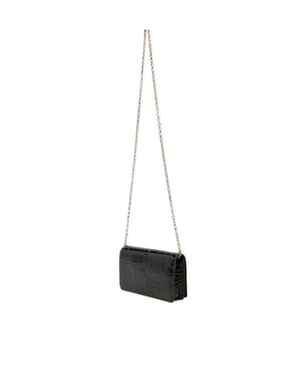 Versace White Mini Medusa '95 Croc-Effect Shoulder Bag