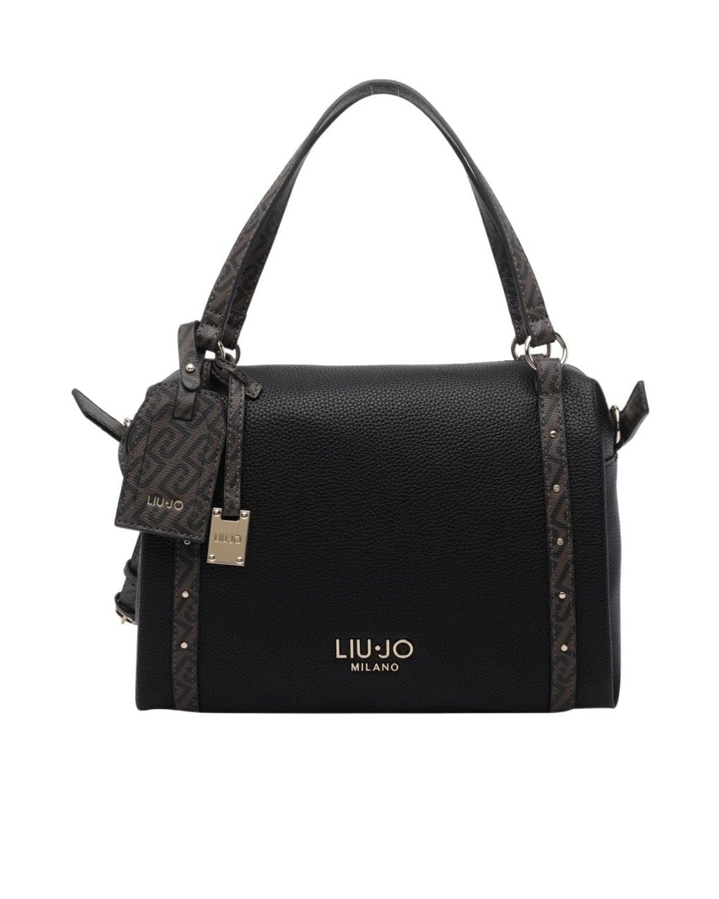 Liu Jo Black Studded Boston Shoulder Bag